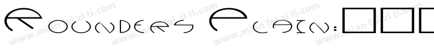 Rounders Plain字体转换